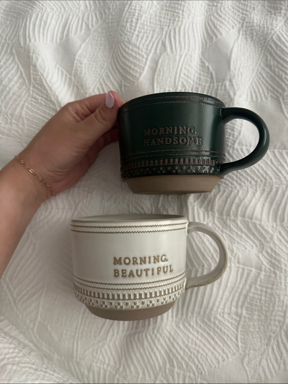 EUC set of stone mugs